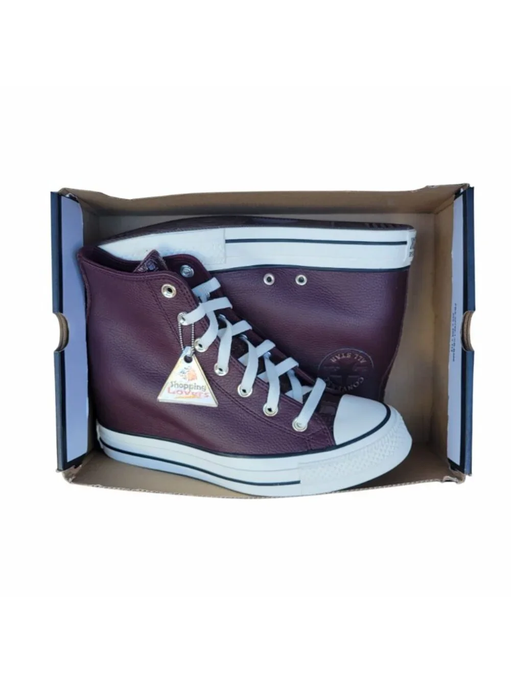 ❤️Converse Chuck Taylor All Star Wedge 8 Womens Shoes Sneaker Burgundy A12349C - Picture 9 of 13